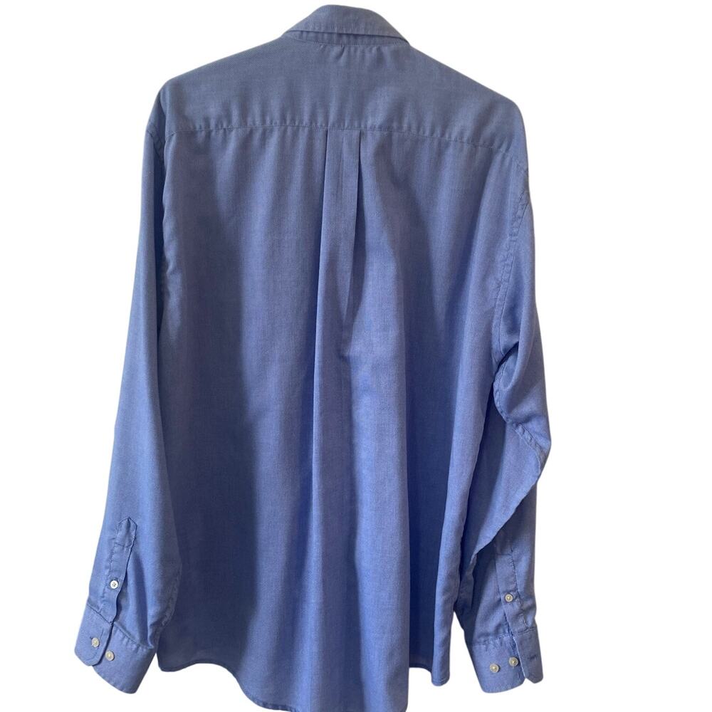 Lacoste Vintage 80s90s Men's Oxford Shirt Button Down LS Blue France Size 42 - Picture 2 of 11